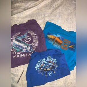 Lot Of 3 Used Men’s Magellan Outdoors Short Sleeve T’s Size- 2XL